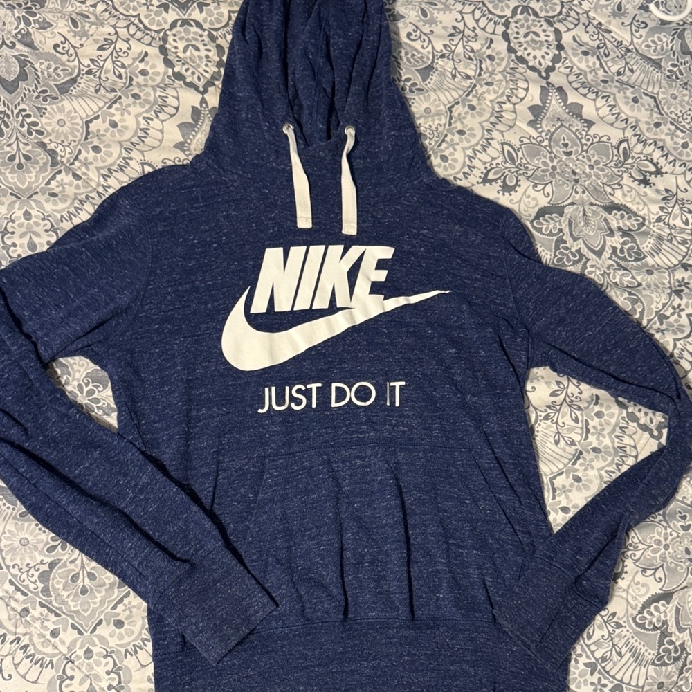Nike Navy Hoodie with White Logo
